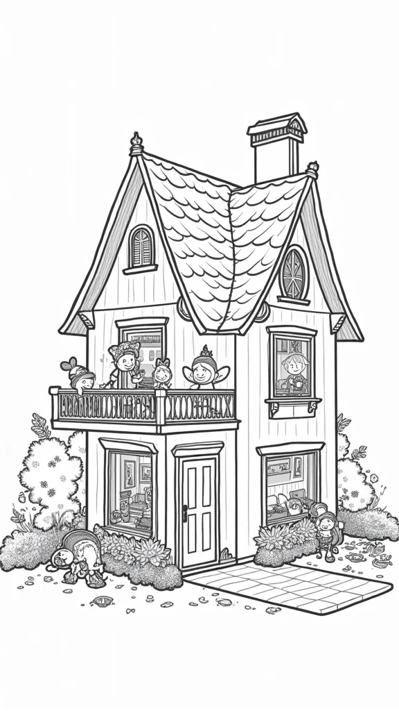 gaby’s dollhouse coloring pages